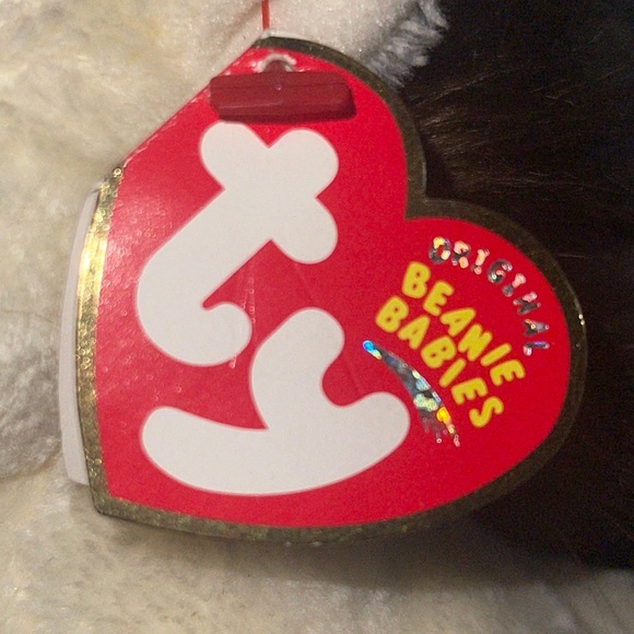 TY Marshall Beanie Baby NWT cream color with black mane DOB: 2-26-2004 - Picture 4 of 12